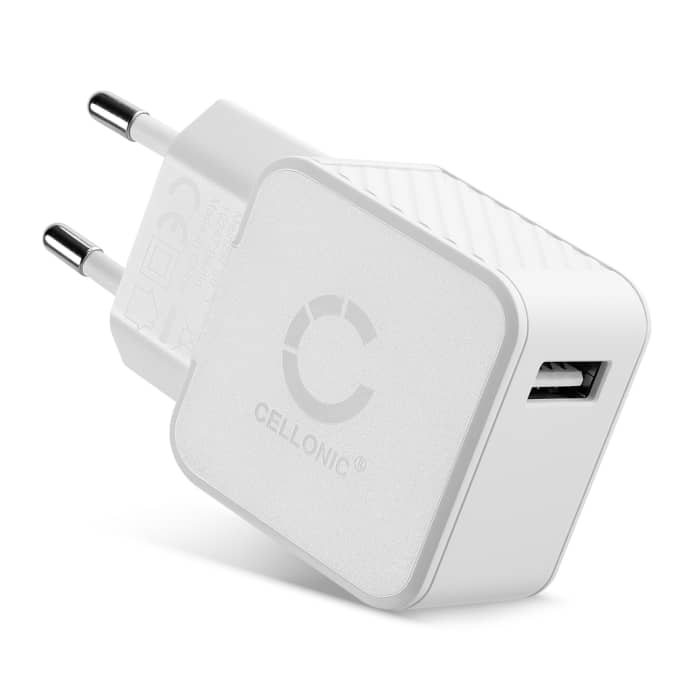 Snel opladen USB 1 lader: Oplaadadadapter voor iPhone 15, iphone 14, Samsung 23, Huawei, Xiaomi, mobiele telefoon, smartphone, tablet, speakers, koptelefoon en meer - met 2,4A 12W