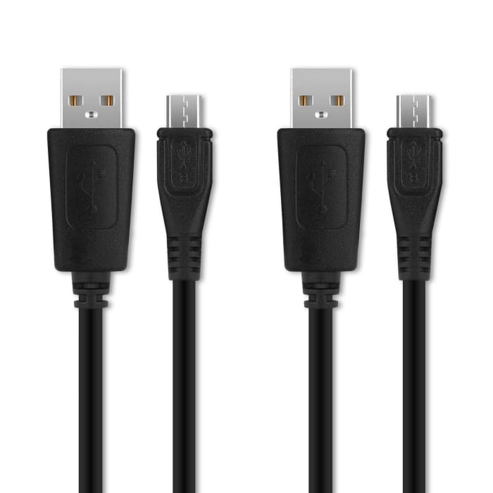 2x Camera USB Cable for Sony Alpha 6000 6300 6500 5100 5000 A7s II Alpha 7r ii Alpha 7 ii DSC-RX100 DSC-HX400V 1m Fast Charging Data Cable for Camera 1A Charger Lead PVC - Black