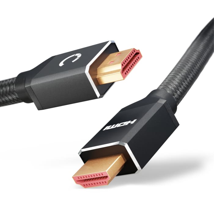 HDMI Cavo 2.1 ultra veloce 4K/8K @60hz, 4K @120hz, 48Gbps - Supporta eARC QFT QMS DSC - Connettori maschi placcati oro 24k - 2 metri di lunghezza ideale per casse, tv HD, PS4, PS5, Xbox, Switch e soundbar