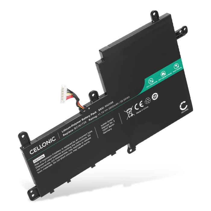 Battery for ASUS X530, K530, Vivobook S15 S530, V530, S530, B31N1729 11.4V 3400mAh from CELLONIC