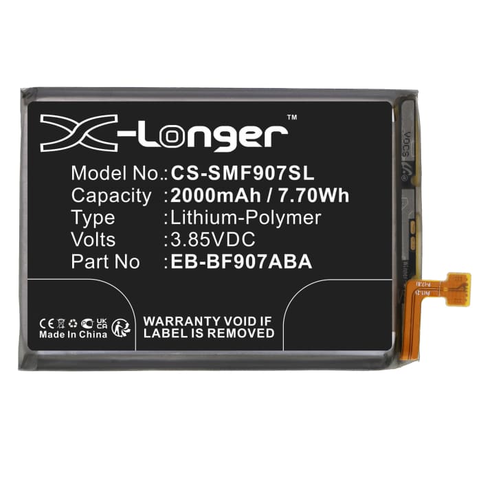 Bateria EB-BF907ABA 2000mAh - , Batería larga duración para smartphones Samsung Galaxy Fold 5G, SM-F907N, SM-F907B