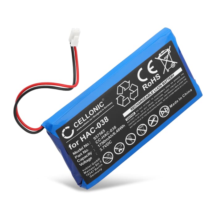 HAC-038 Battery for Nintendo Mario Kart Live: Home Circuit Handheld Console Gaming Controller Battery Replacement - 1750mAh 3.7V Lithium Ion