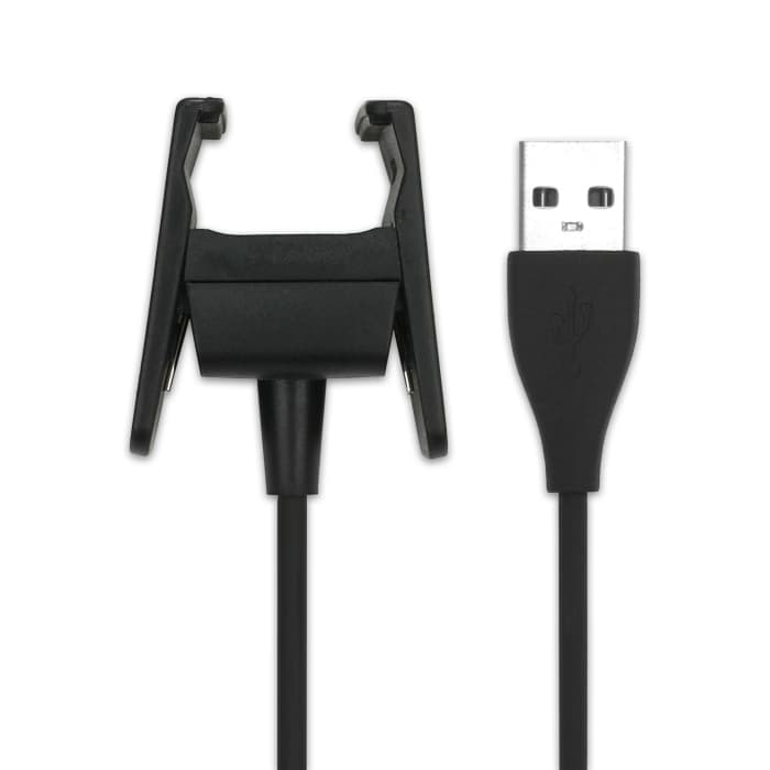 USB Kabel compatibel met FitBit Charge 2 - 0,20m Oplaadkabel Laad Snoer Datakabel zwart smartwatch