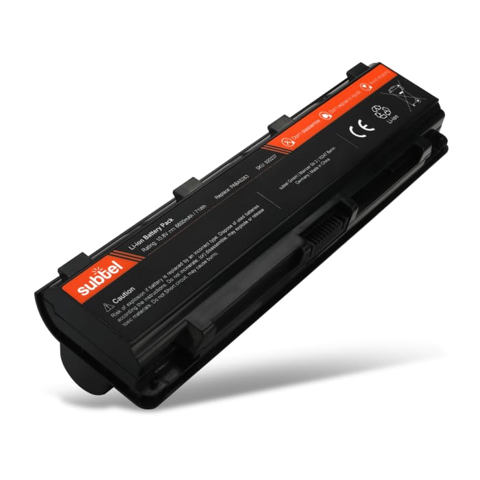 Batteria subtel® PABAS260 per notebook Toshiba Satellite C50-A / C55D-A / C850-A / C850-B / S70T-A Affidabile ricambio da 6600mAh Sostituzione ottimale per computer portatile laptop Toshiba