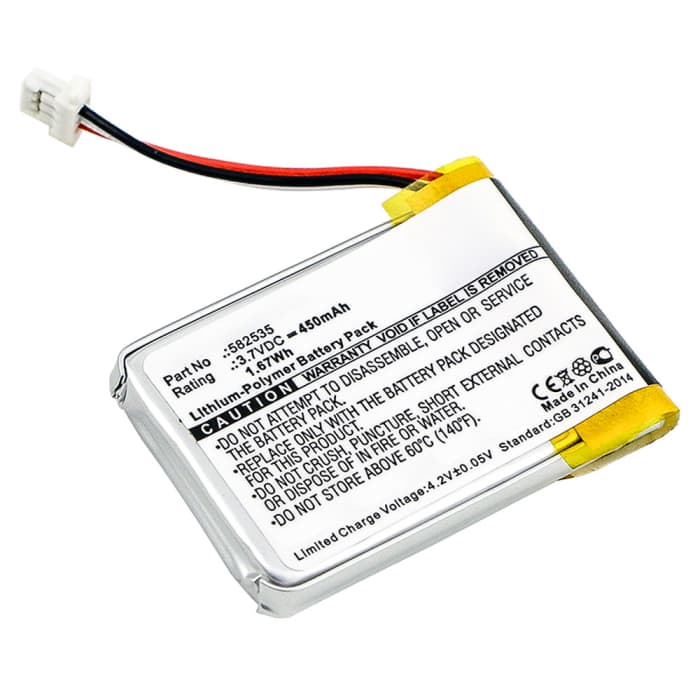 1ICP6/26/36 582535 GPS accu voor Mitac Mio Mivue 388 - 450mAh vervangende batterij navigatie