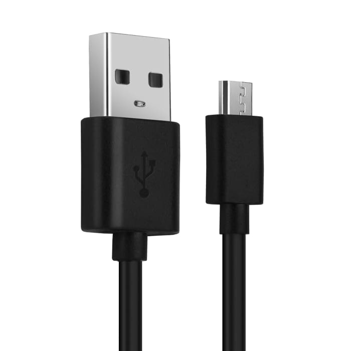 Cavo USB A Filo lungo 1m ricarica con potenza di 2A Cavetto per trasferimento dati, files, video, foto e documenti, 480 MBit/s - USB 2.0 prodotto in resistente e piacevole PVC nero