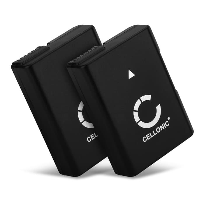 2x Battery for Nikon D3300 D5200 D5600 D3500 D5300 D3100 D3200 D5100 D3400 EN-EL14 EN-EL14a 1050mAh from CELLONIC