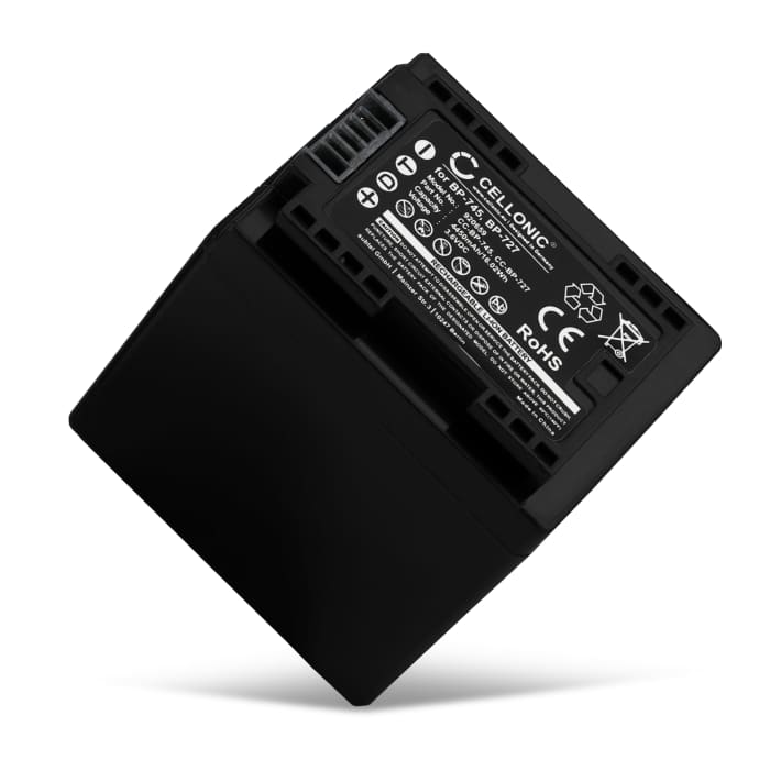 BP-718 BP-727 BP-709 Battery for Canon LEGRIA HF R806 R86 HF R706 HF R606 HF R506 HF R406 HF R306 R36 VIXIA HF R500 HF R52 4450mAh Camera Battery Replacement BP718 BP727 BP709