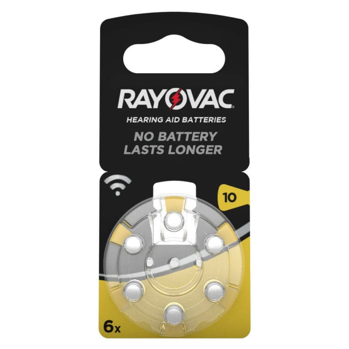 Rayovac 4610 (PR70 / 10) Hearing Aid Batteries - x6