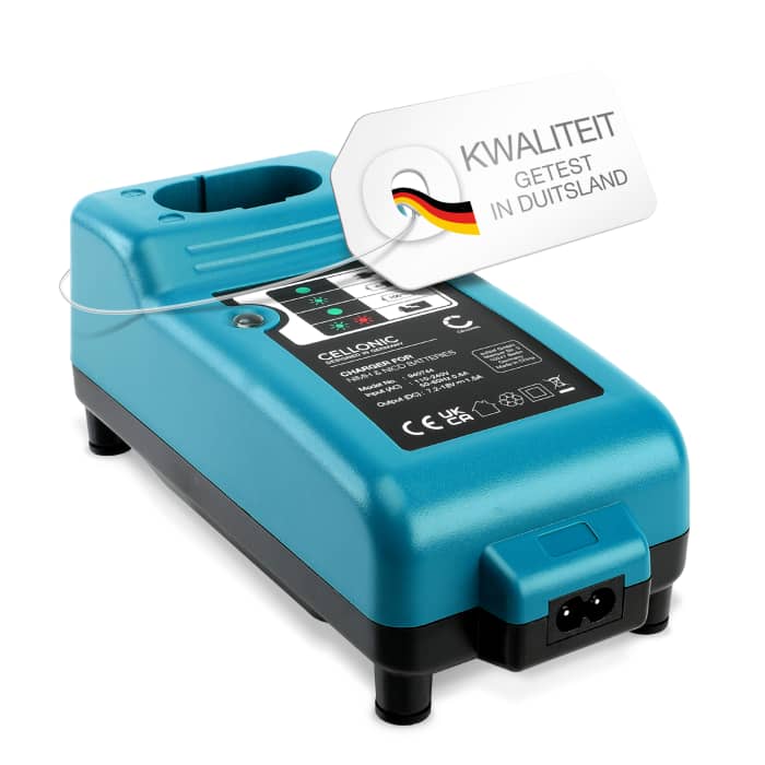 CELLONIC Makita 7,2V-18V Oplader voor Ni-MH Ni-Cd batterijen - DC1804, DC1414T, DC1414F 1,5A vervangende oplader voor elektrisch gereedschap met kabel en stekker