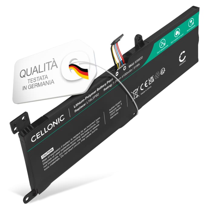 Batteria per portatile Lenovo V14, V15, IdeaPad 3, IdeaPad S145-14AST, 15IWL, IdeaPad 320-14IKB, 15IKB ricambio per laptop 4100mAh 7.6V 