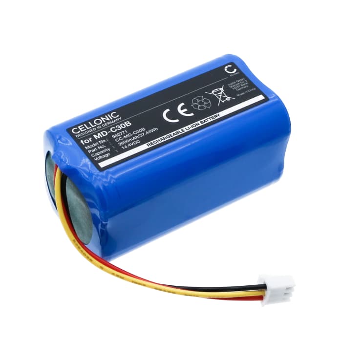 Battery for Blaupunkt BlueBot XSMART, XBOOST, Liectroux C30B, iHome Eclipse AutoVac, iHRV2 2600mAh from CELLONIC