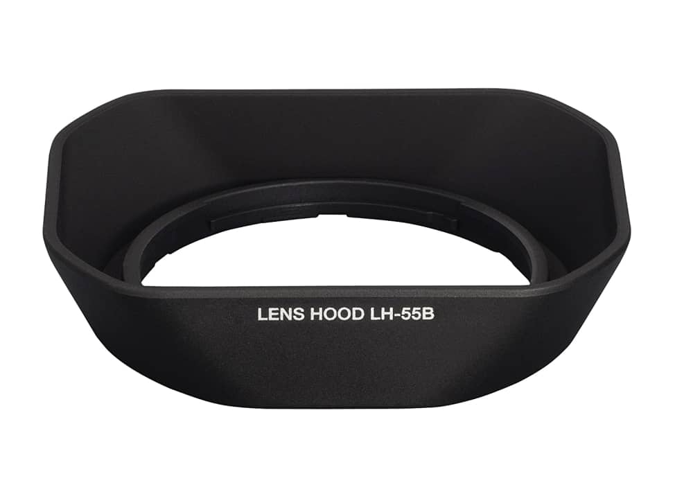 CELLONIC® LH-55b Lens Hood for Olympus M.Zuiko Digital ED 9-18mm 1:4,0-5,6 Plastic Bayonet Square Sun Shade