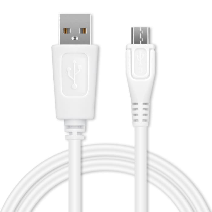 Cavo universale USB 2.0 con connettore Micro USB verso USB A cavetto dati & ricarica 1A in PVC bianco