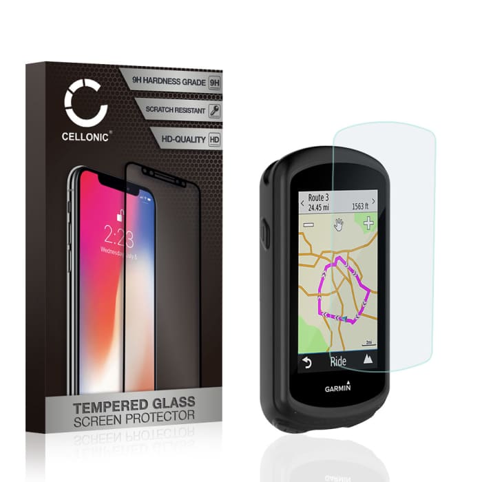 Back Cover + Screen protector for Garmin Edge 1030 / Edge 1030 Plus - Silicone, Black Case