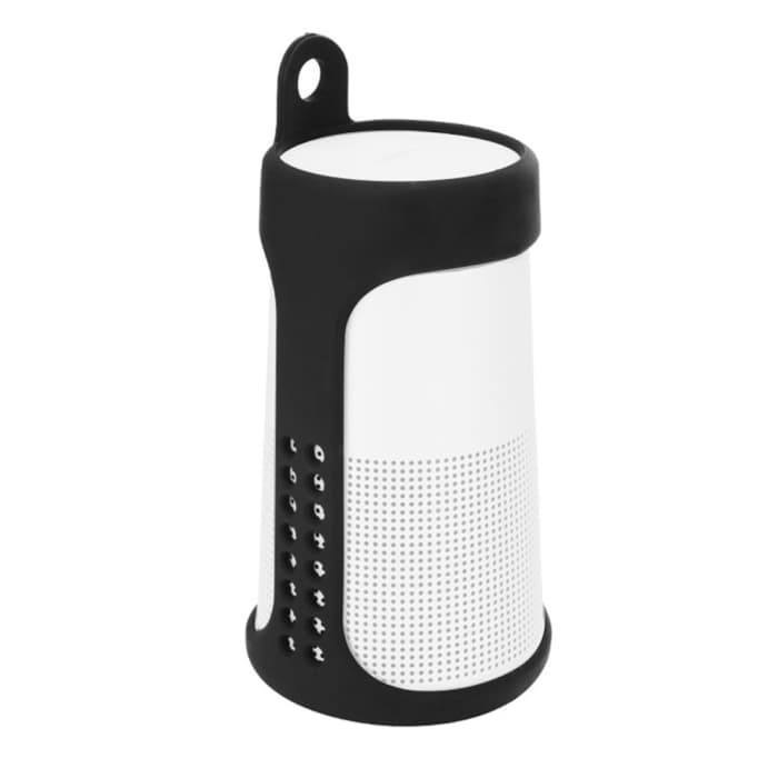 Funda de silicona para Bose SoundLink Revolve Funda antigolpes para altavoces bluetooth - Cubierta protectora acolchada de 8,2 x 15,2 x 8,2cm en negro, Soft case