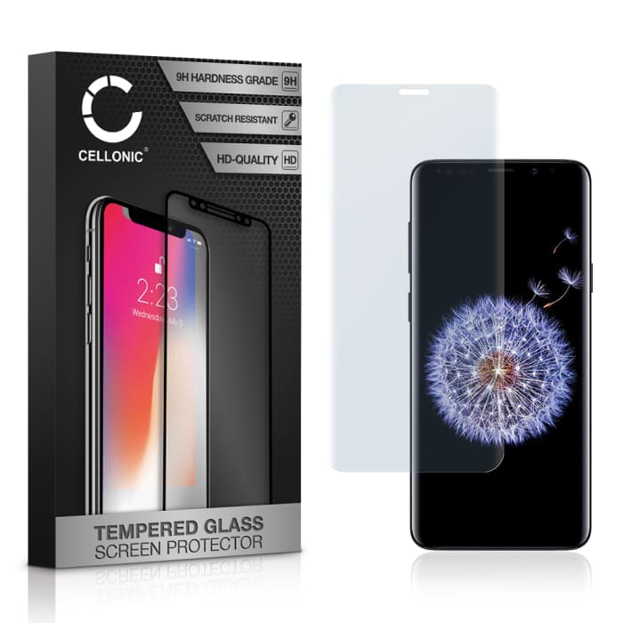 Vetro temperato CELLONIC® per Samsung Galaxy S9 Plus (SM-G965), screen protector (3D Full Cover 9H 0,33mm Edge Glue) Trasparente Pellicola salva schermo per telefono cellulare smartphone