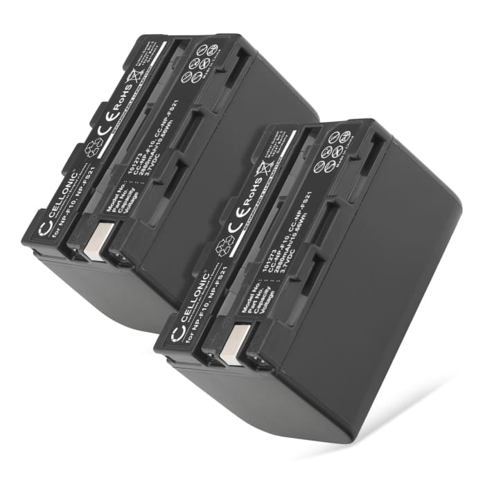 2x Batteria NP-F10, -F20, NP-FS21, -FS33 per fotocamera Sony DCR-PC1 DCR-PC2 DCR-PC3 DCR-PC4 DCR-PC5 DCR-TRV1VE Affidabile ricambio da 2800mAh, marca subtel®