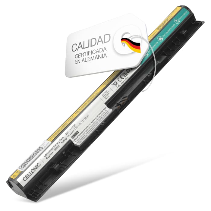 Batería Lenovo para ordenador portátil Lenovo IdeaPad G50-70, G40-70, G50, G500, G505s Touch, G505, Z50, Lenovo L12M4E01 2200mAh 14.4V de CELLONIC