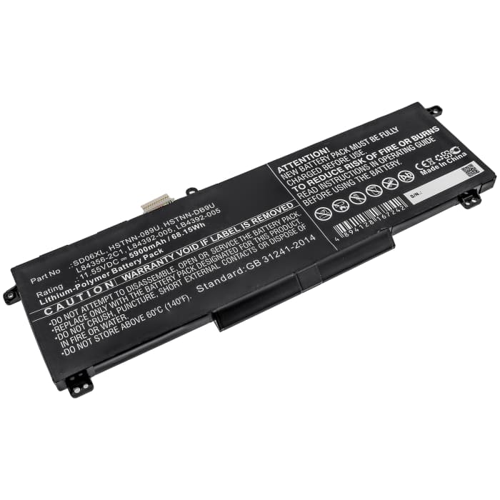 Batteria subtel® HSTNN-089U per notebook HP Omen 15 2020 / EK0000 Series Affidabile ricambio da 5900mAh Sostituzione ottimale per computer portatile laptop HP