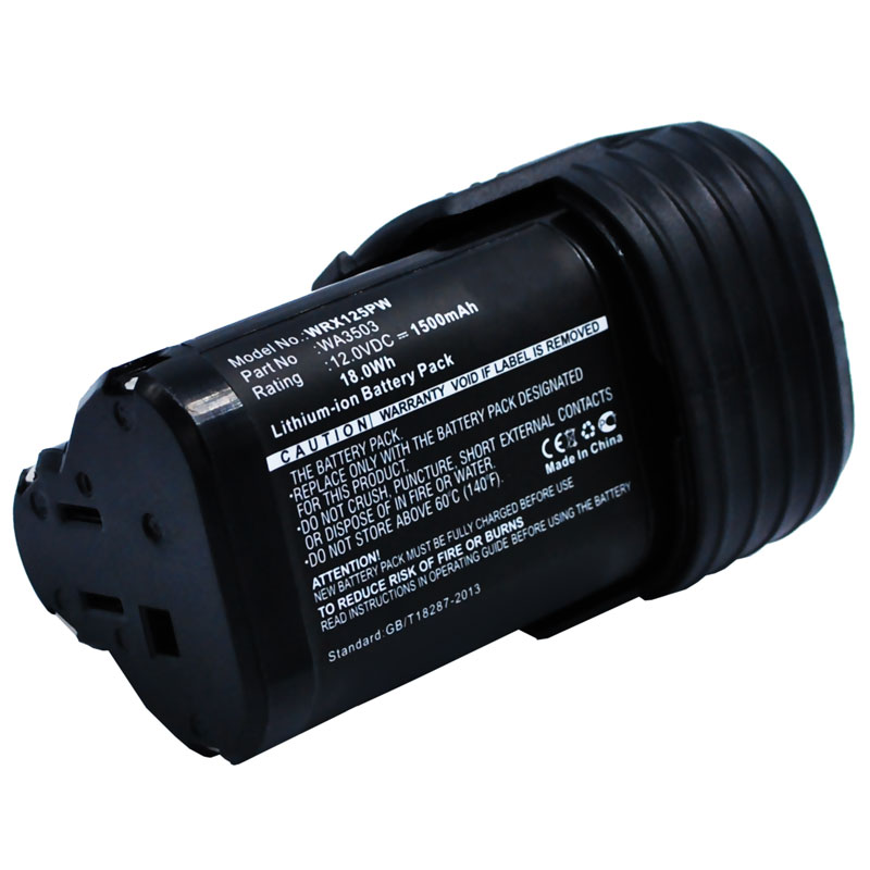 Worx WA3505 12 V / 2000 mAh Li-Ion batterij WA3553 voor WX125, WX128, WX382, WX530, WX673, 24 W
