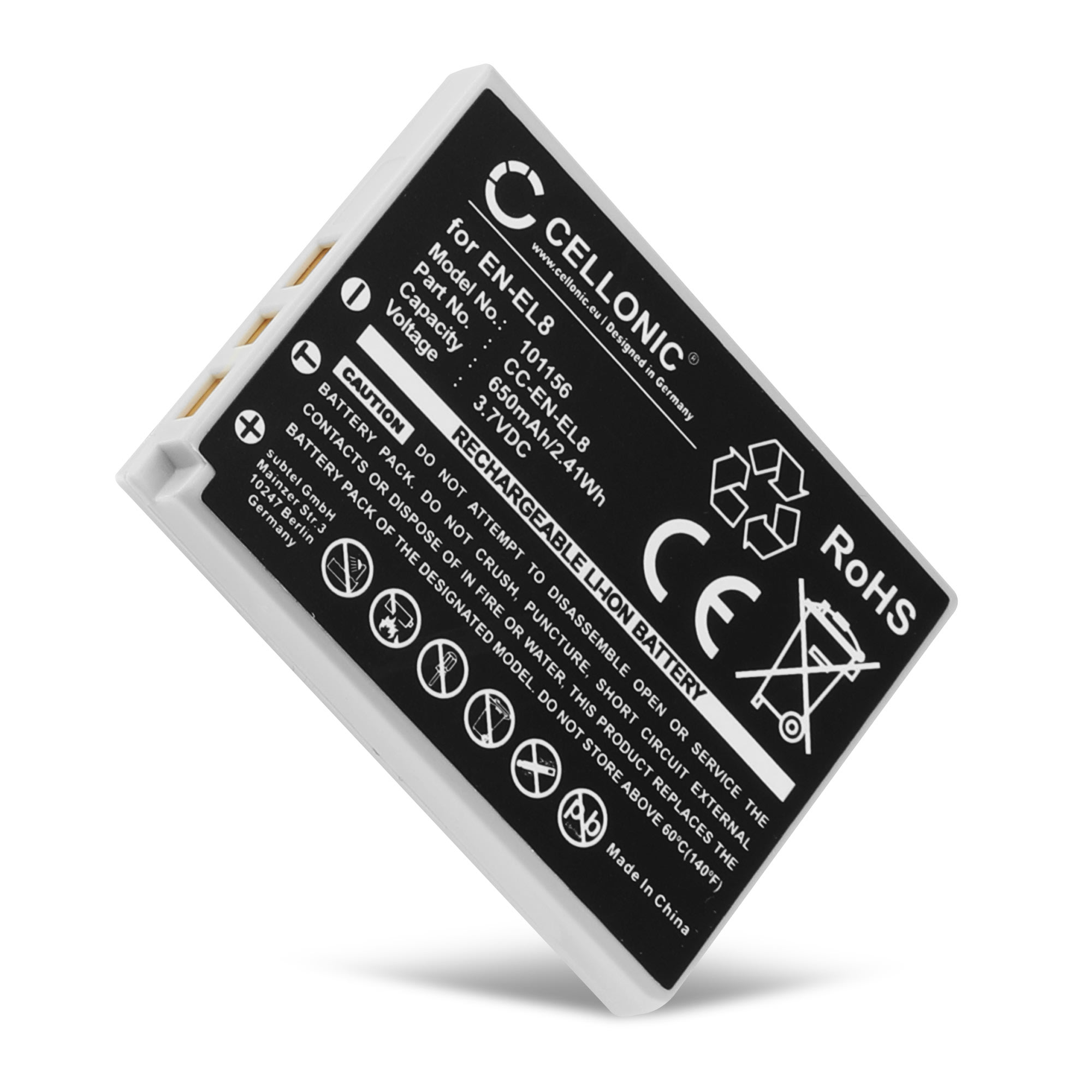 Batterie En El8 Pour Nikon Coolpix S9 S1 S2 S3 6698