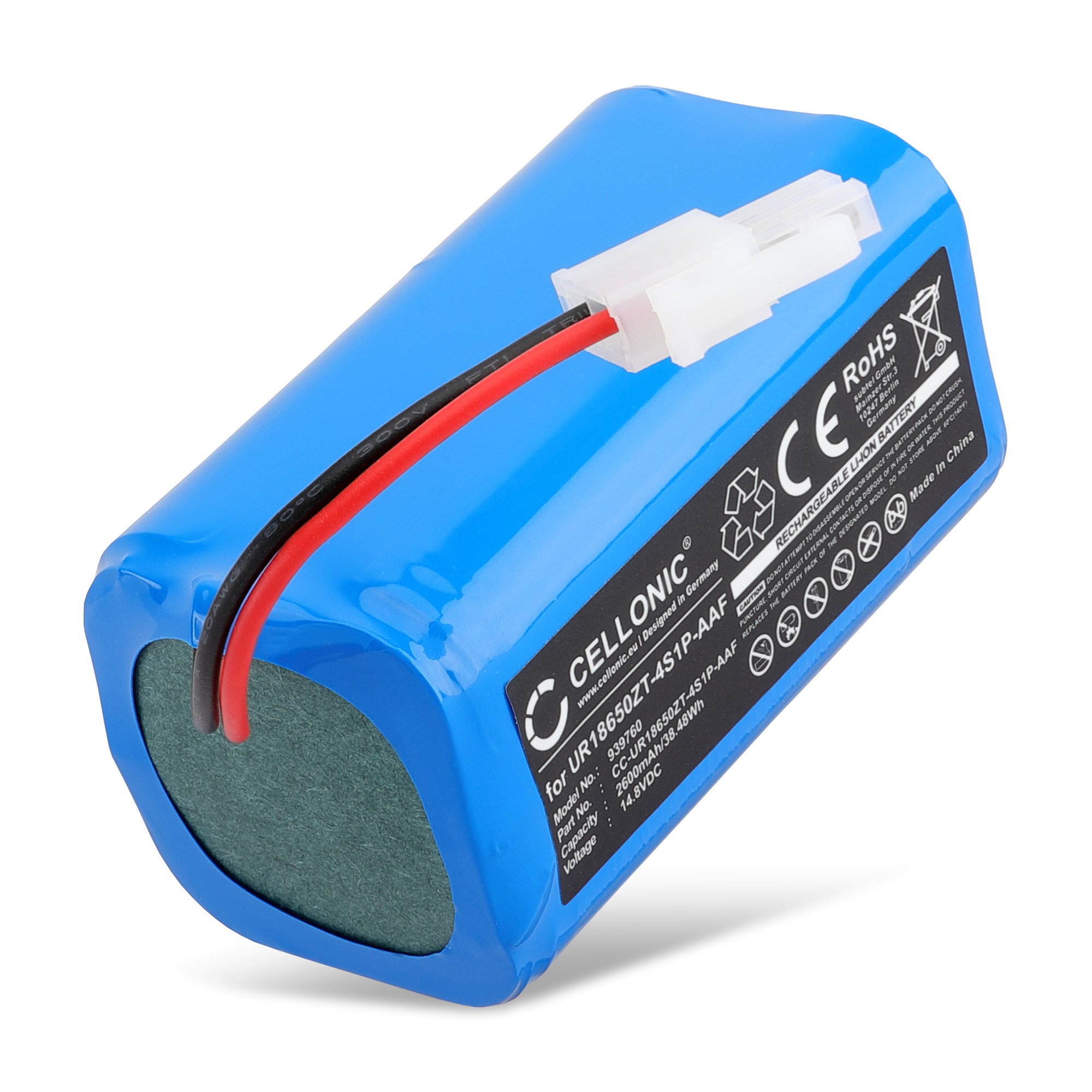 Li-Ion Akku, Ersatz-Batterie (2.600 mAh) für Ecovacs Deebot DM82, M82
