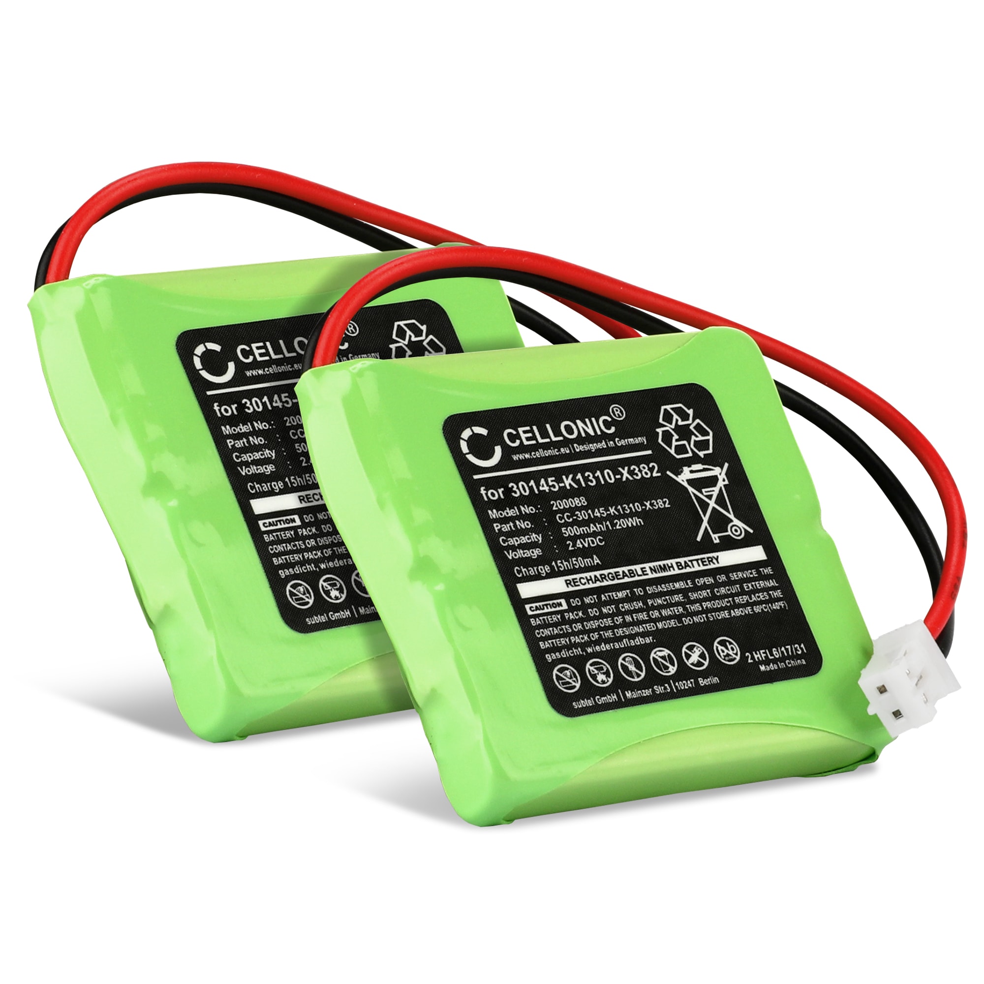 2x Batterie 500mAh pour Siemens Gigaset E45 / E450 / E450 SIM