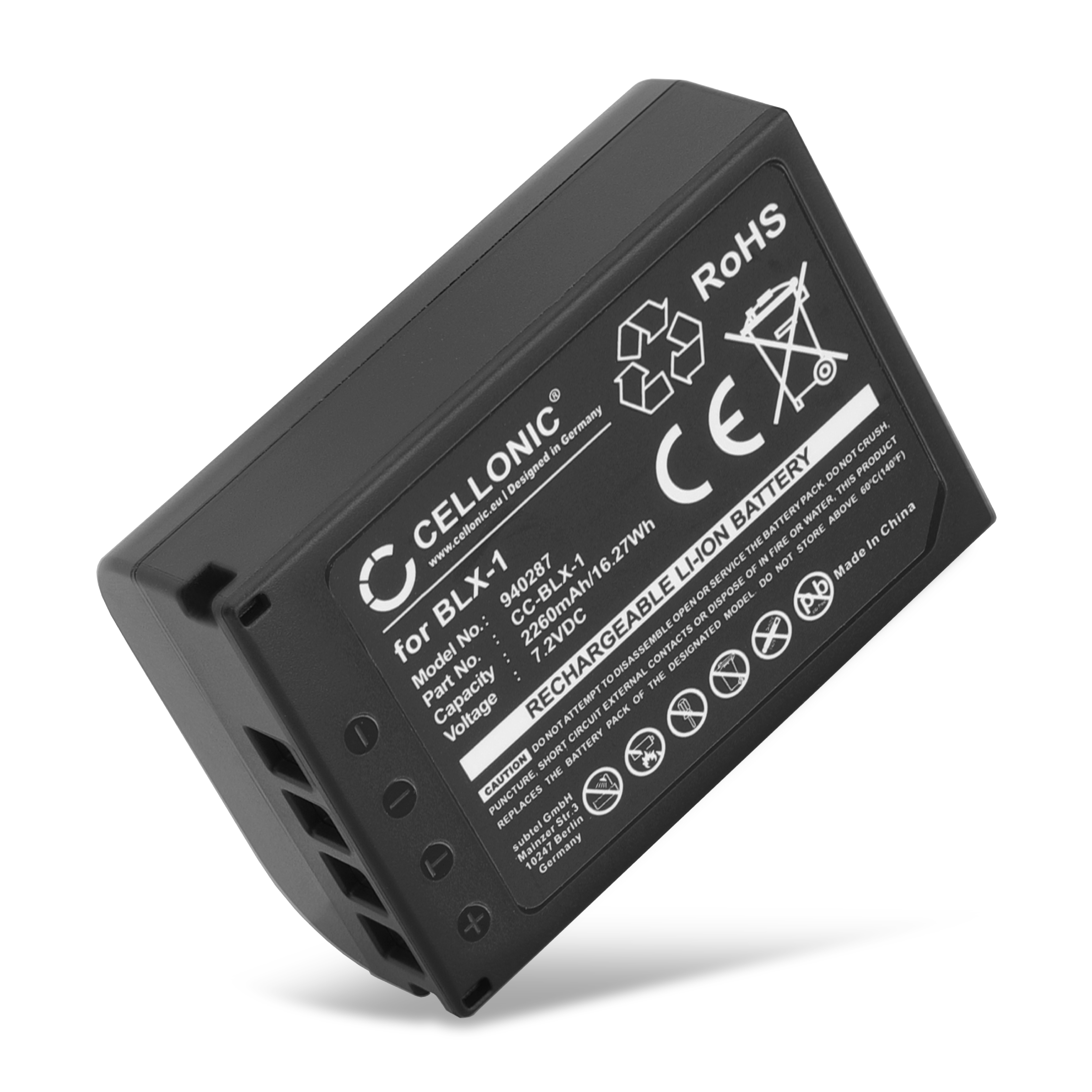2260mAh Olympus Camera Battery BLX1