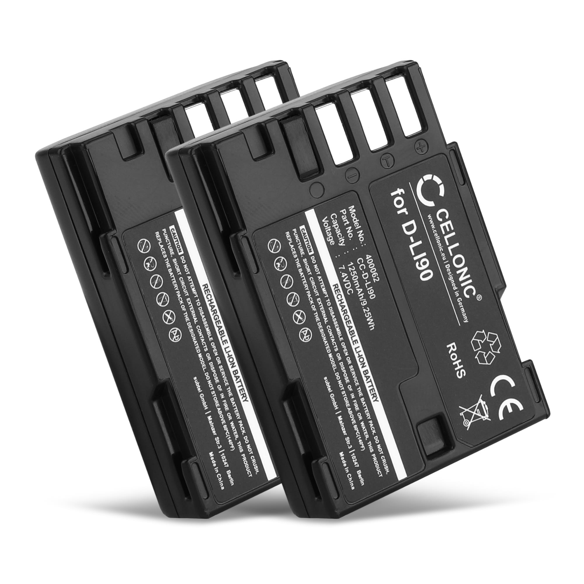 Batteria Li-Ion 7,2V 1700mAh Per Fotocamera Pentax K-7 - Ricambio Compatibile - 3