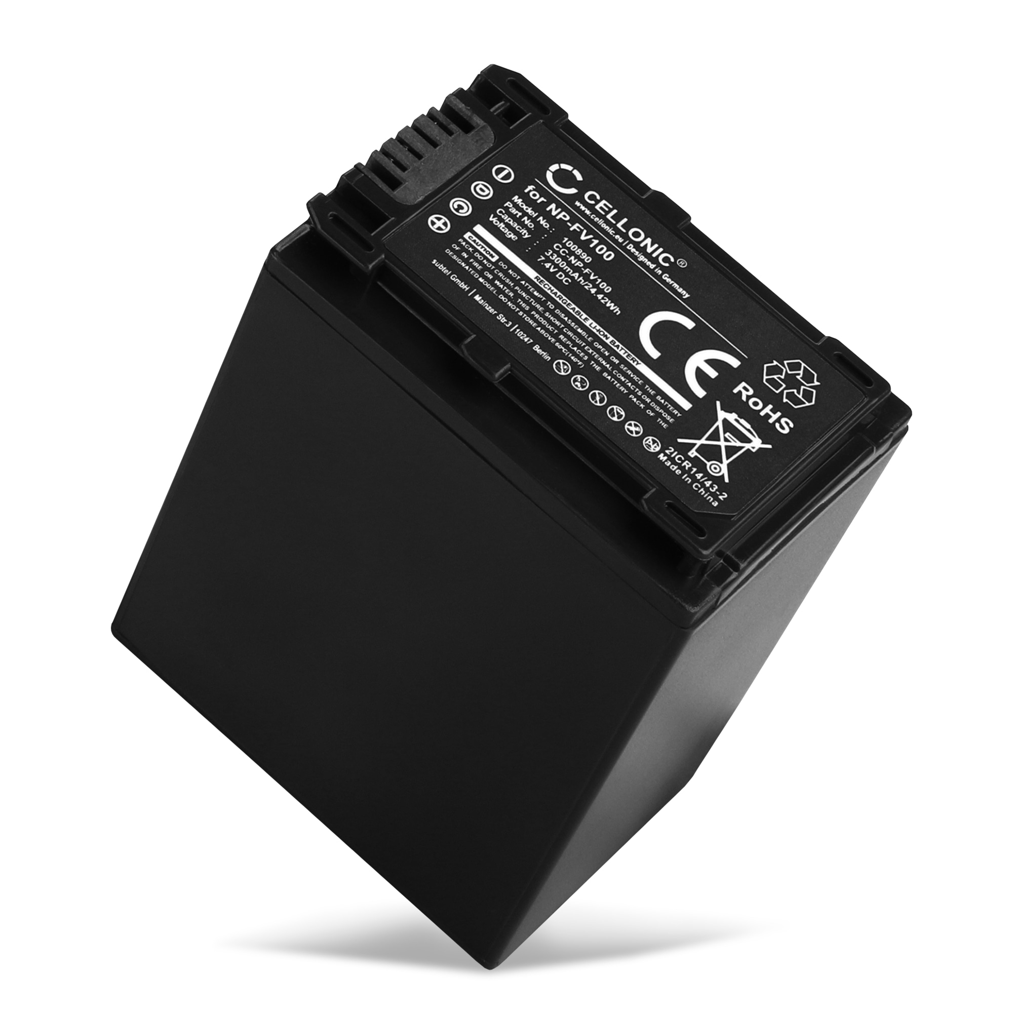 2 Batteries NP-FV120 3300mAh Avec Puce Info - Compatible Sony FDR-AX33, AX700, HDR-PJ410, CX740, Etc. - Remplace NP-FV100A