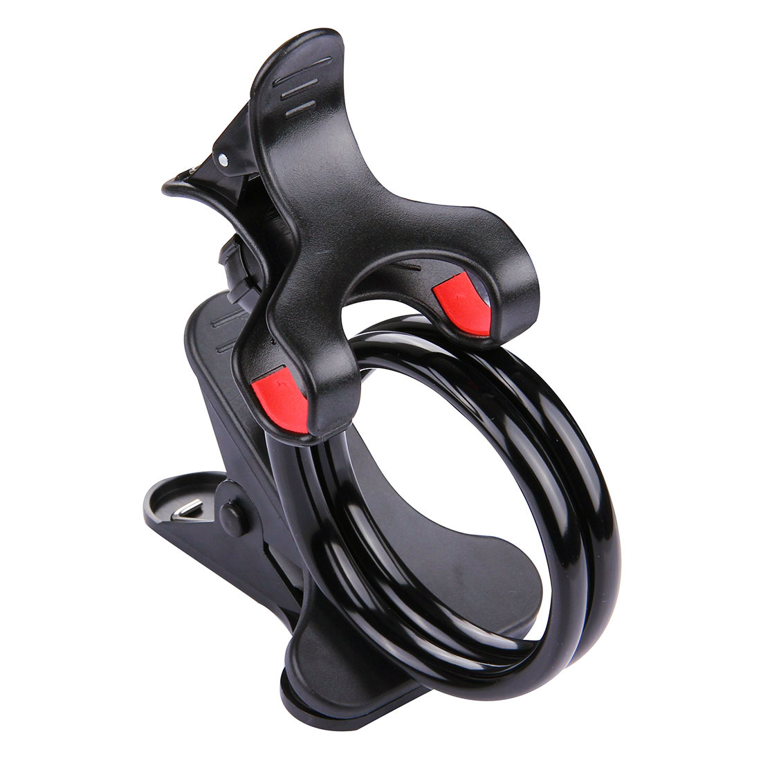 Smartphone holder clamp attachment with swan neck for table, bed etc.