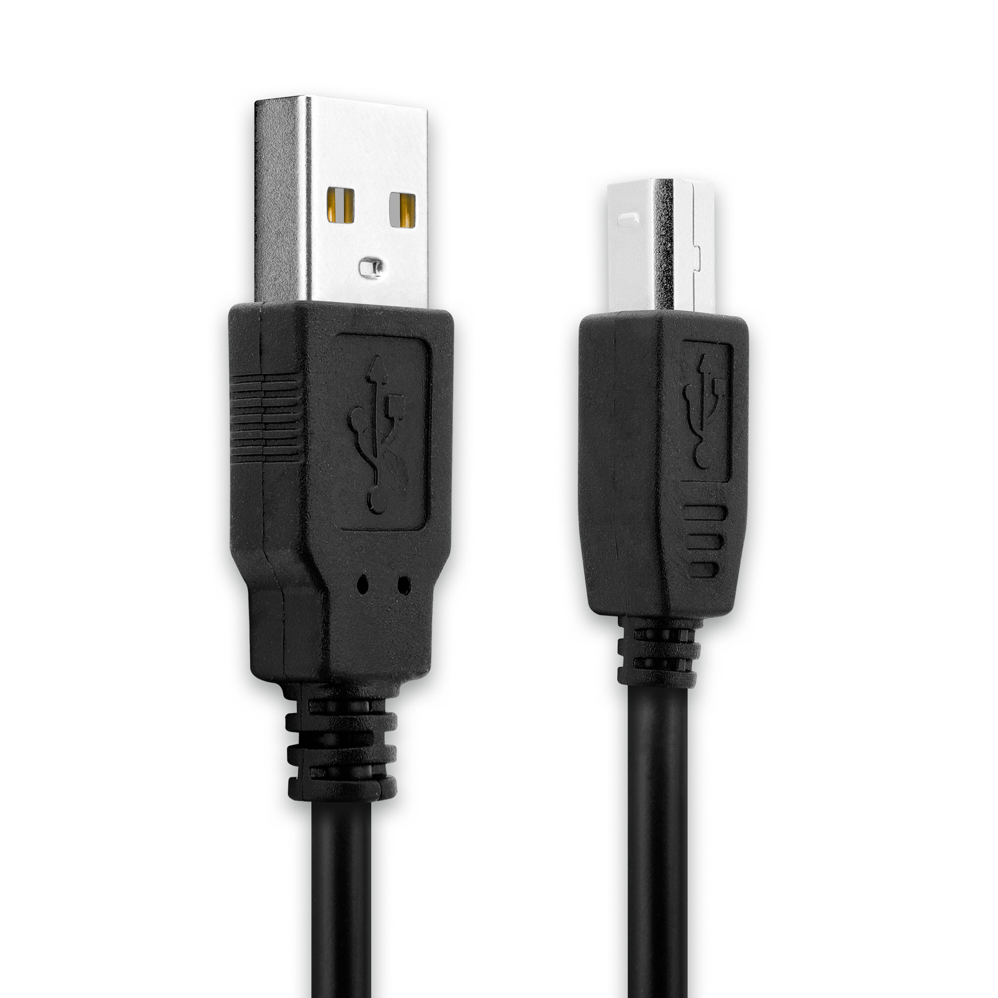 Subtel USB Kabel 3m Kompatibel Mit Auna MIC 900 RD/MIC 900B/MIC 900BL   Ladekabel USB A Standard Auf B 2.0 Datenkabel Schwarz PVC