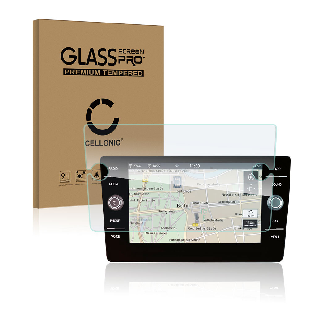 CELLONIC Displayschutzglas Für Ford SYNC 3 – Kratzfest, 2.5D, 0,33mm, Inkl. Reinigungszubehör