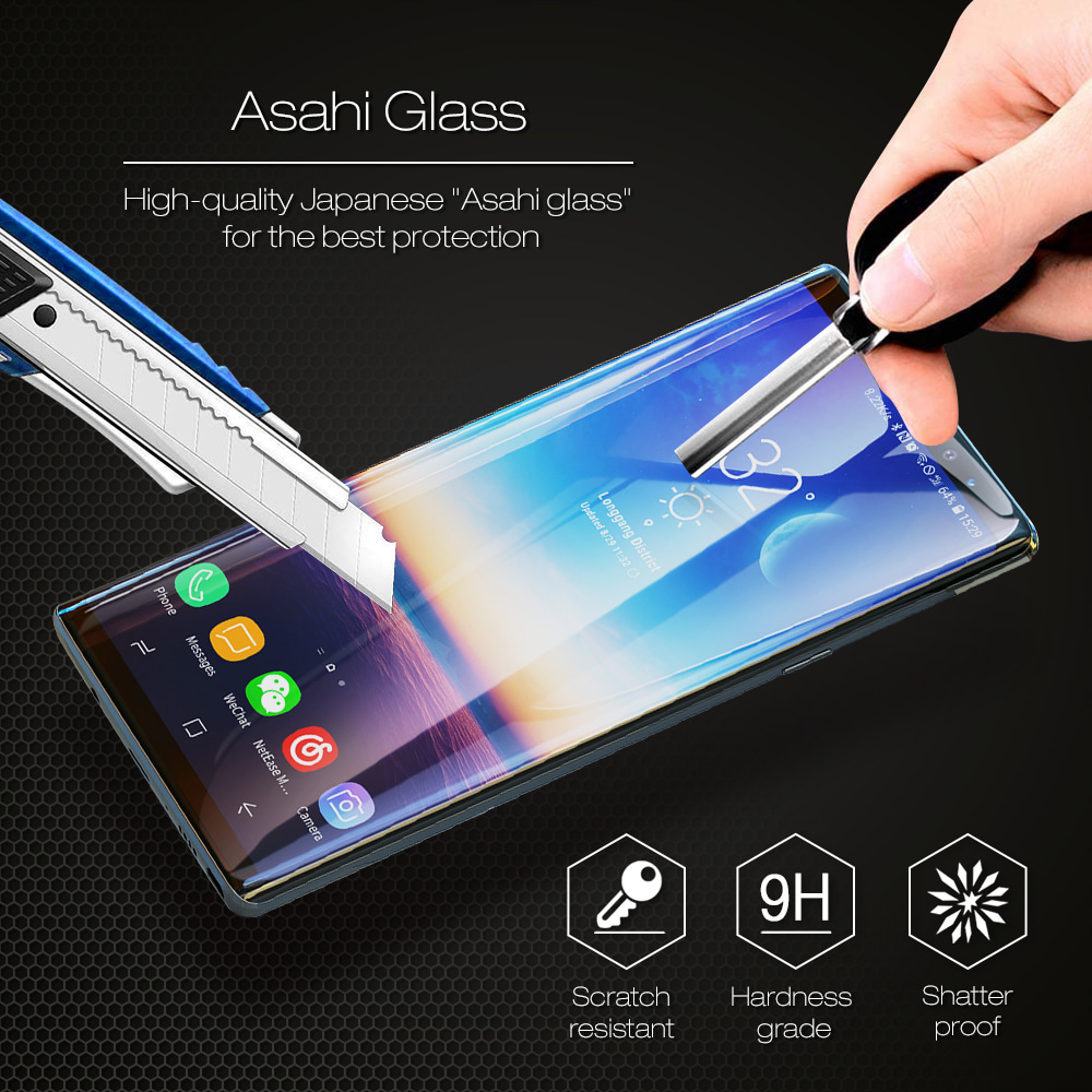 2x Screen protector glass Hyundai Tucson (2019) (2.5D, 9H, 0,33mm, Full