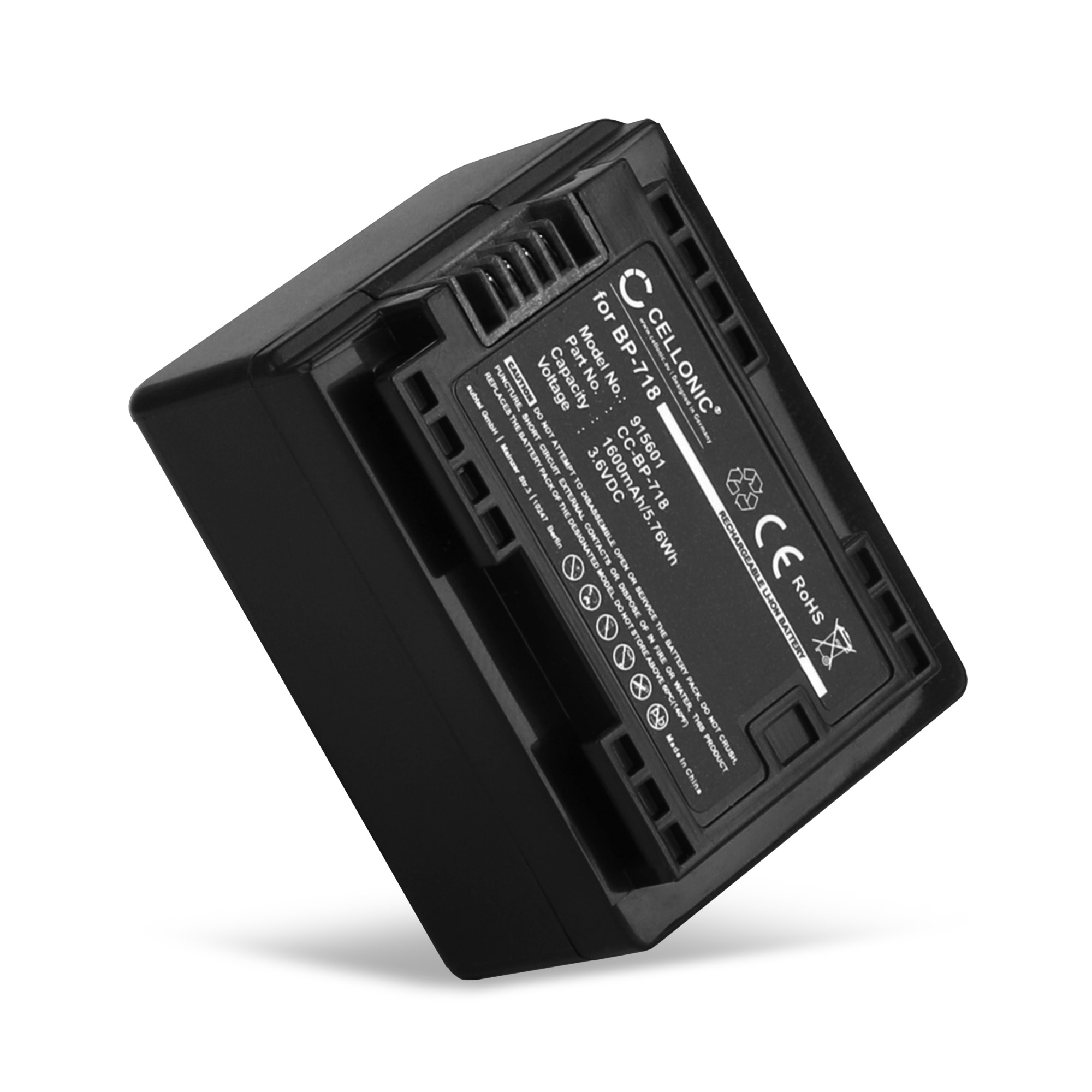 1600mAh Canon Camera Battery BP718 BP727