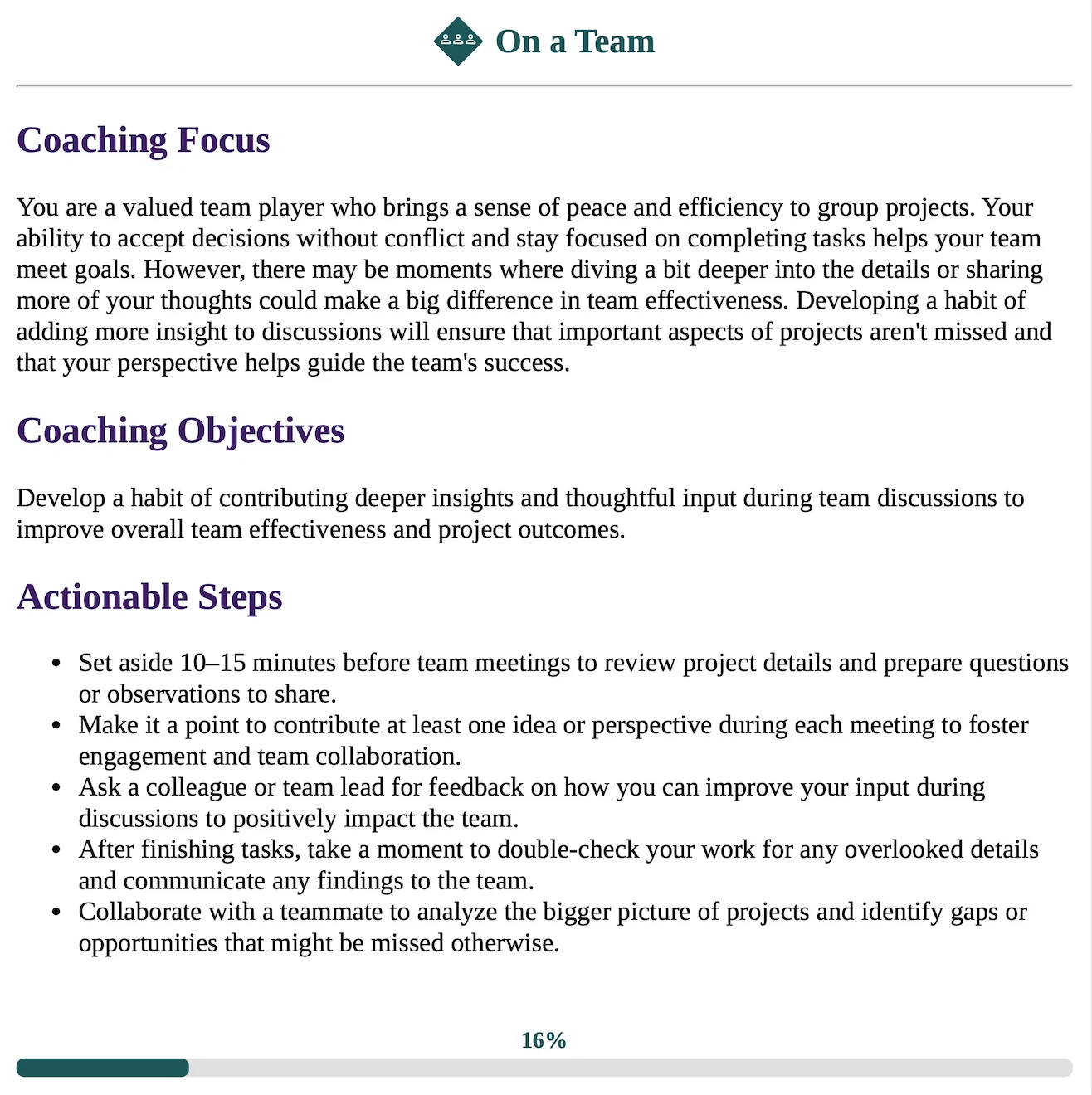 need for cognition result example