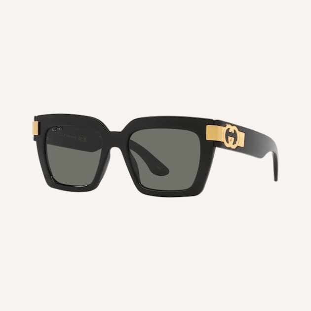 Eckige Sonnenbrille für Damen in Schwarz