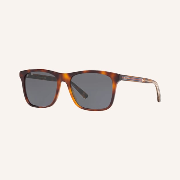 Eckige Sonnenbrille für Herren in Braun