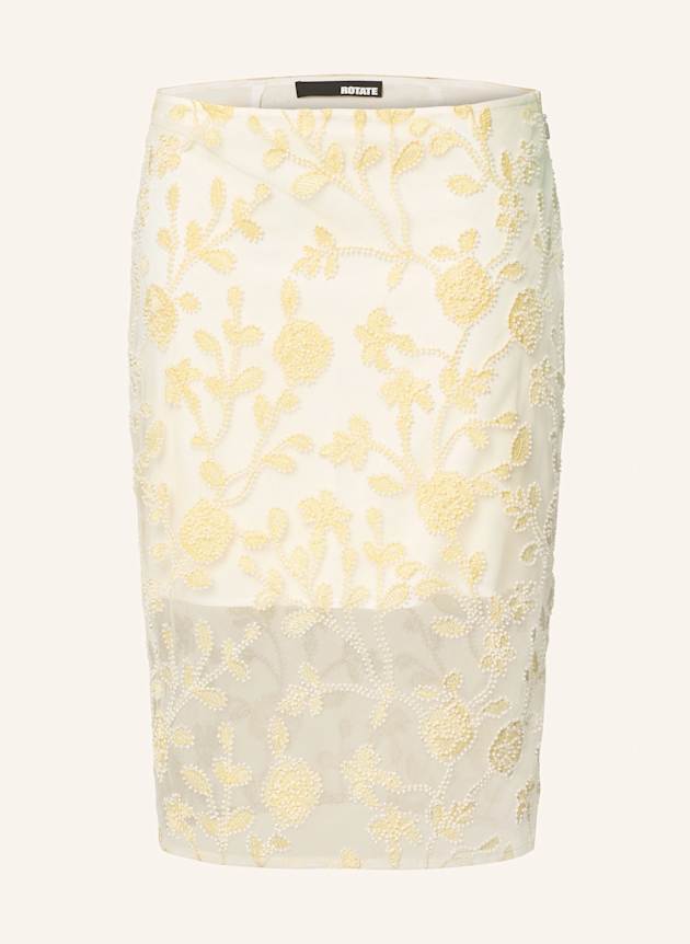 Gelber Tüllrock mit Schmuckperlen von der Marke Rotate