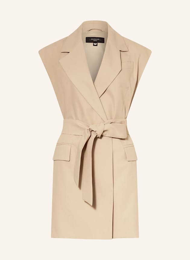 Blazer-Weste mit Reverskragen in der Farbe Beige