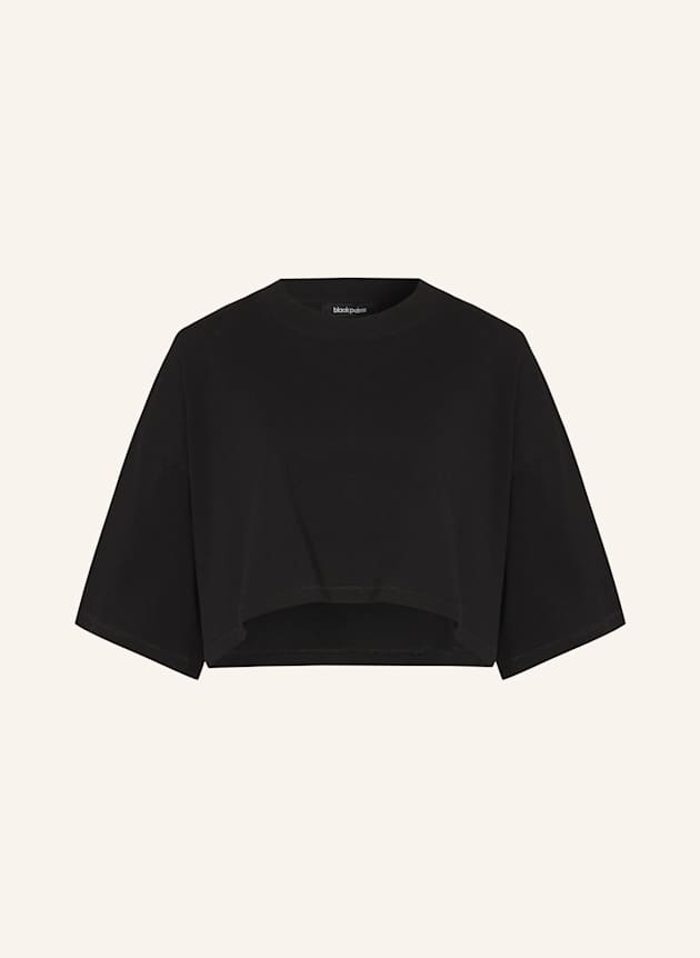 Schwarzes Cropped-Shirt für Damen 