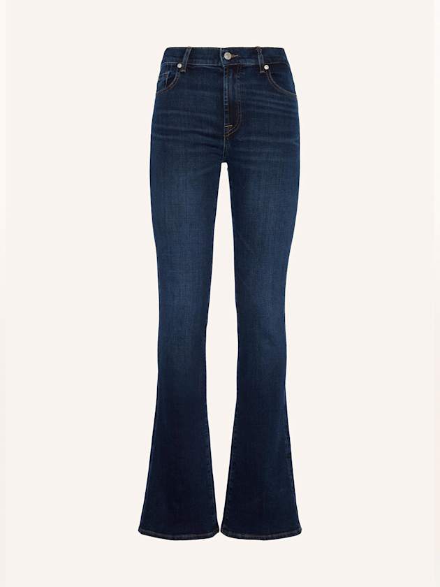 Blaue Flared Jeans für Damen 