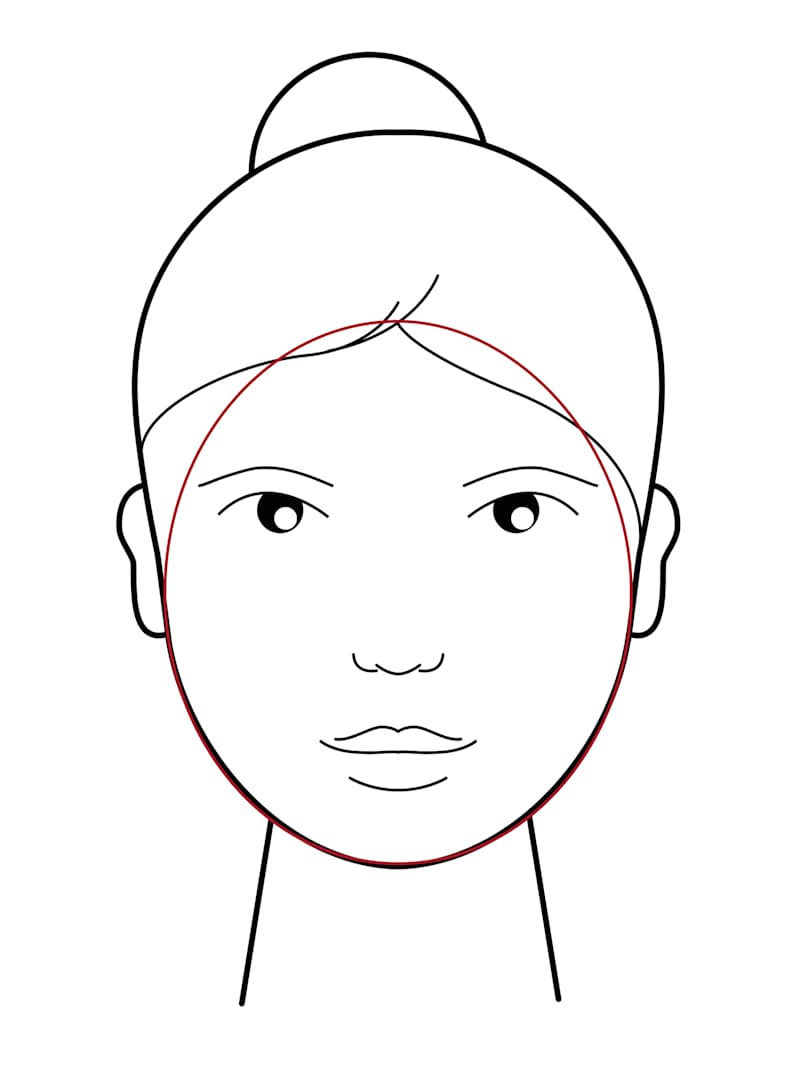 Grafik zeigt eine Frau mit rundem Gesicht