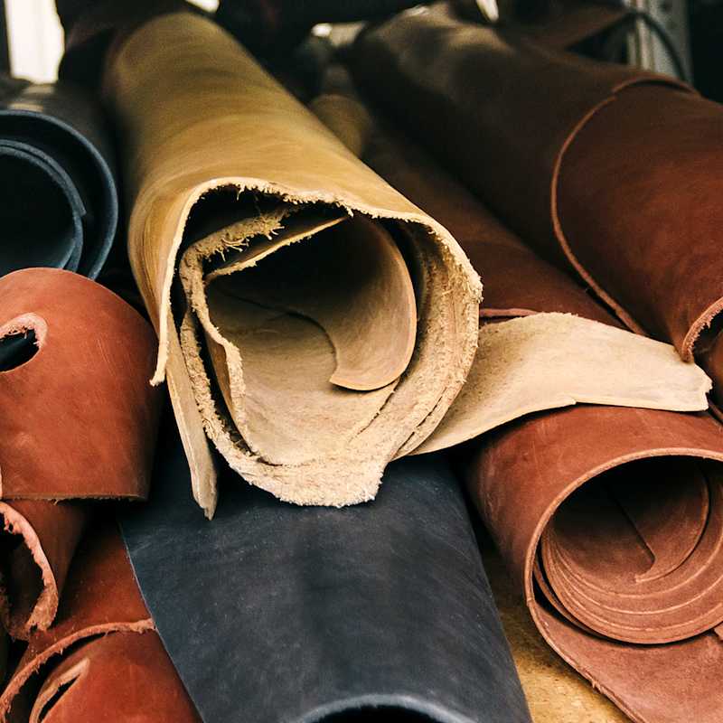 Leder in verschiedenen Farben