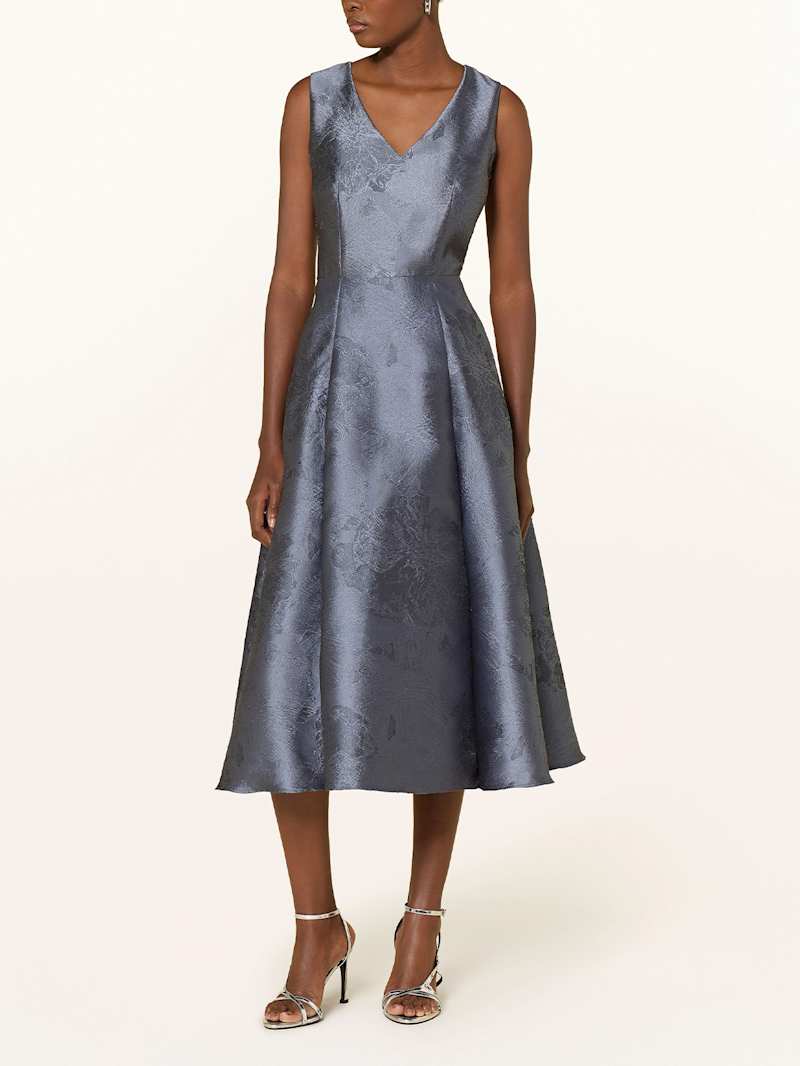 Blaues Cocktailkleid aus Jacquard-Qualität von der Marke SWING