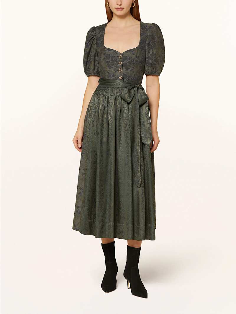 Langes Dirndl in Salbeigrün