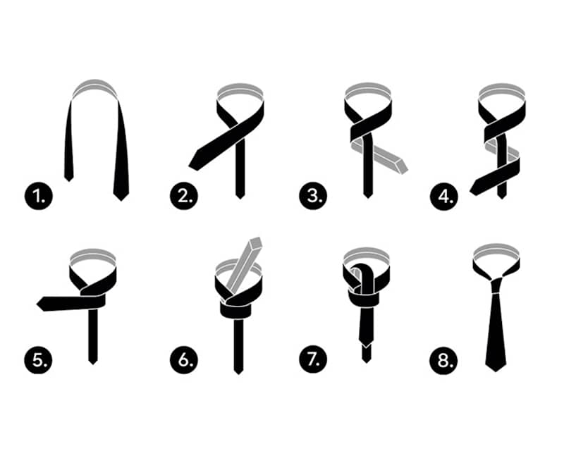 Four-in-Hand Knoten Anleitung