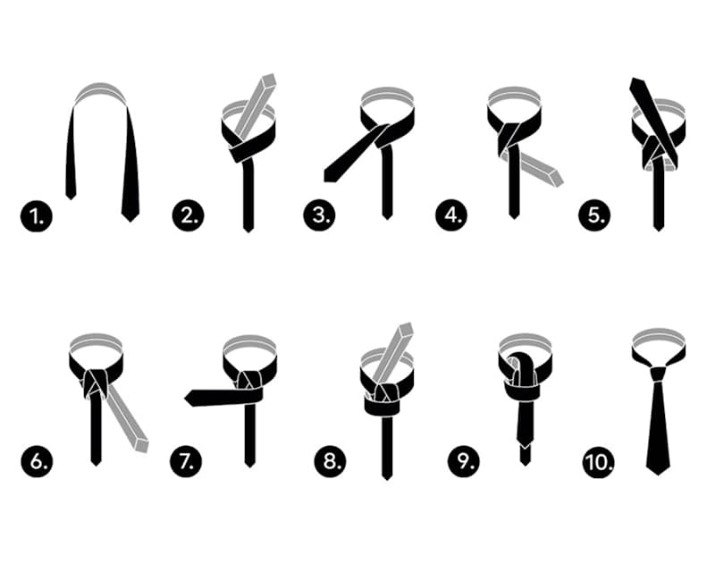 Doppelter Windsor Knoten Anleitung