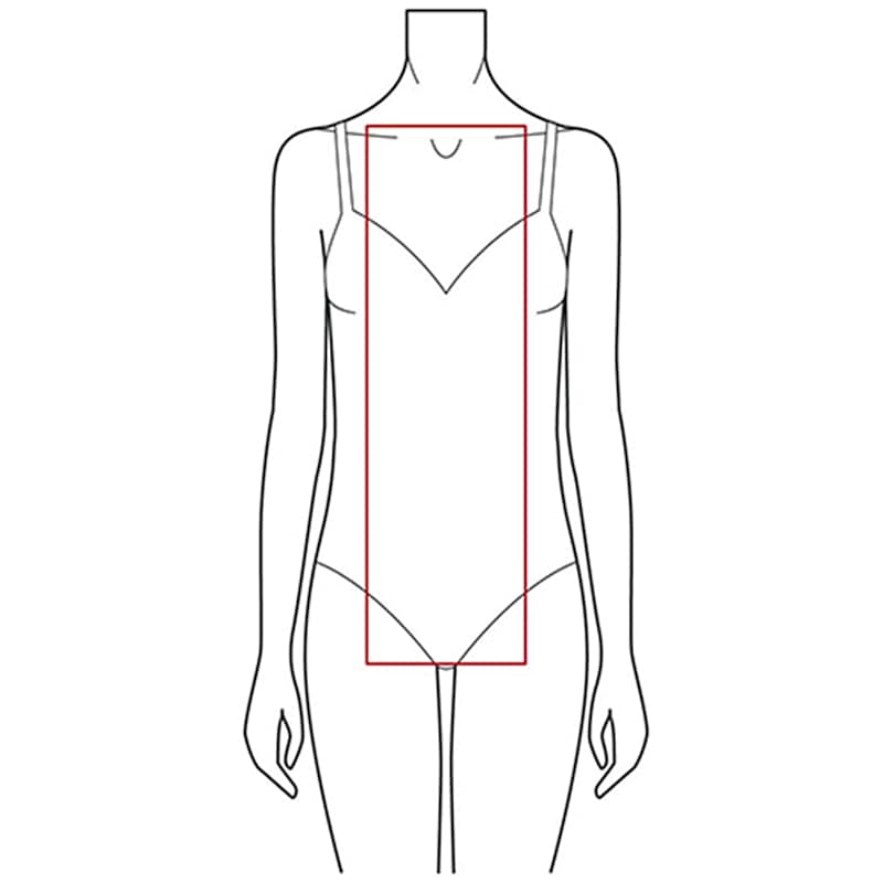Illustration der H-Figur oder Bananenfigur mit ähnlich breiten Schultern und Hüften sowie wenig ausgeprägter Taille